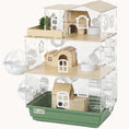Load image into Gallery viewer, Large 3-Tier Acrylic Hamster Cage with Wheel & Water Bottle 13.4" x 9.8" x 20.5"
