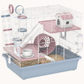 Load image into Gallery viewer, 3-Tier Hamster Cage with Tunnels Wheel for Dwarf Hamsters Blue
