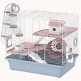 Load image into Gallery viewer, 3-Tier Hamster Cage with Tunnels Wheel for Dwarf Hamsters Blue
