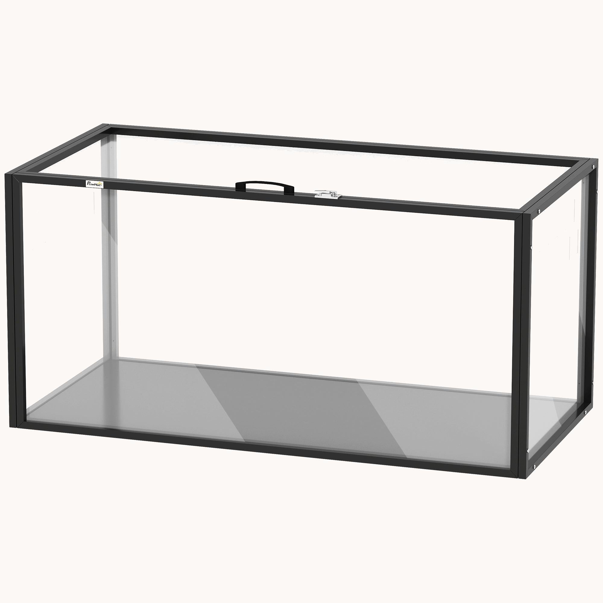 Large Acrylic Hamster Cage with Openable Top for Small Animals, Black