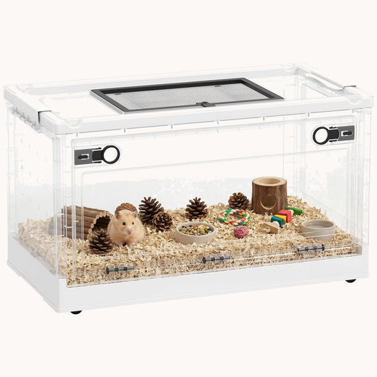 22" Stackable Hamster Cage with Front Door & Ventilation White