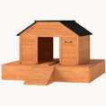 Load image into Gallery viewer, Wooden Duck House with Waterproof Asphalt Roof for 1-2 Ducks, Orange
