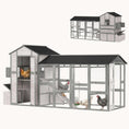 Load image into Gallery viewer, 147" Extra Large Wooden Chicken Coop with Run Nesting Box & Pull-Out Tray Gray
