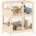 Load image into Gallery viewer, 4-Tier Wooden Hamster Cage with Mesh Flip Roof & Pull-Out Tray 33" x 21" x 36"
