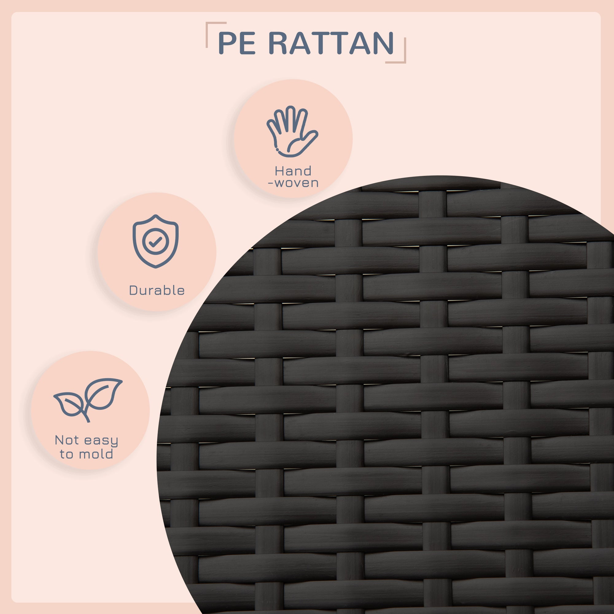 Elevated Rattan Dog House Outdoor with Canopy, Wicker Dog Bed with Water-Resistant Cushion, for Small and Medium Dogs Blue
