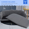 Load image into Gallery viewer, Dog Sofa for Medium, Large Dogs, Shell Shaped Pet Couch Bed w/ Legs, Cushion, Washable Cover - Grey
