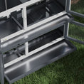 Load image into Gallery viewer, Rabbit Hutch  Guinea Pig Hutch Double Decker Pet Cage with Openable Roof, Divider, Ramp for Outdoor 100 x 47 x 91cm, Grey
