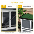 Load image into Gallery viewer, Solid Wood Rabbit/Bunny Hutch with 2 Large Main Rooms, Protection from UV Rays and Water, and Firm Cage, Grey
