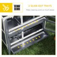 Load image into Gallery viewer, Rabbit Hutch  Guinea Pig Hutch Double Decker Pet Cage with Openable Roof, Divider, Ramp for Outdoor 100 x 47 x 91cm, Grey
