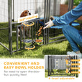Load image into Gallery viewer, 6' x 6' x 6' Outdoor Dog Kennel, Lockable Dog Run Crate with Rotating & Adjustable Bowls, Waterproof UV-Resistant Cover, Welded Wire Steel Fence for Large Dogs, Silver
