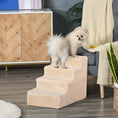 Load image into Gallery viewer, Dog Steps for Sofa, 4 Steps Dog Stairs, Pet Stairs, with Washable Plush Cover, for Small Breeds, Cats - Beige
