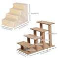 Load image into Gallery viewer, Pet Steps Ladder for Cats and Dogs, Pet Stairs, Ladder for Climbing on Bed, Sofa with Removable Cover, Beige
