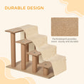 Load image into Gallery viewer, Dog Steps for Sofa, 4 Steps Dog Stairs, Pet Stairs, with Washable Plush Cover, for Small Breeds, Cats - Beige
