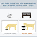 Load image into Gallery viewer, Raised Dog Bowl Feeding Bowls with Stand for Medium Dogs Elevated Pet Bowls Water Food Feeder 58L x 31W x 25H cm - Brown
