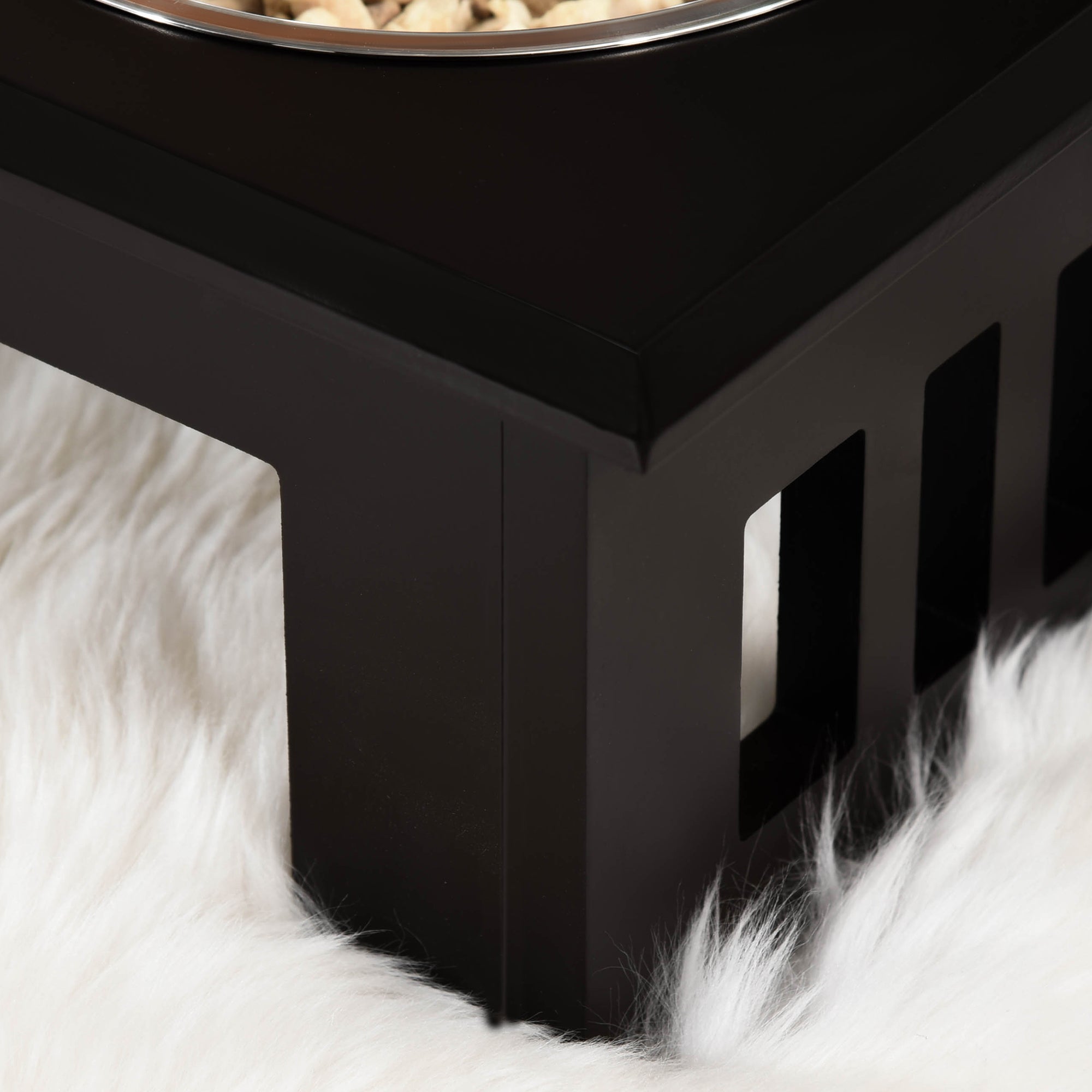 Raised Dog Bowl Feeding Bowls with Stand for Medium Dogs Elevated Pet Bowls Water Food Feeder 58L x 31W x 25H cm - Brown