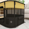 Load image into Gallery viewer, Dog Pen, Pet Playpen, Portable Foldable Dog Cat Playpen Soft Pet Cage with Storage Bag for Puppies, Rabbits, Kittens, Guinea Pigs, 84 x 64 x 53cm - Yellow
