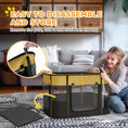 Load image into Gallery viewer, Dog Pen, Pet Playpen, Portable Foldable Dog Cat Playpen Soft Pet Cage with Storage Bag for Puppies, Rabbits, Kittens, Guinea Pigs, 84 x 64 x 53cm - Yellow
