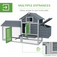 Load image into Gallery viewer, Small Chicken Coop with Run Hen House Poultry Coops Cages Nesting Box Grey 150.5 x 54 x 87cm
