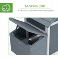 Load image into Gallery viewer, Small Chicken Coop with Run Hen House Poultry Coops Cages Nesting Box Grey 150.5 x 54 x 87cm
