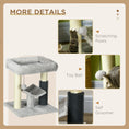 Load image into Gallery viewer, 19" Cat Tree, Small Cat Tower Condo with Sisal Scratching Post, Kitten Activity Centre with Bed, Self Groomer, Perch, Dangling Ball, Grey

