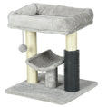Load image into Gallery viewer, 19" Cat Tree, Small Cat Tower Condo with Sisal Scratching Post, Kitten Activity Centre with Bed, Self Groomer, Perch, Dangling Ball, Grey
