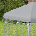 Load image into Gallery viewer, Outdoor Dog Kennel Dog Run with Waterproof, UV Resistant Cover for Medium and Large Sized Dogs, 9.2' x 8' x 7.7', Silver
