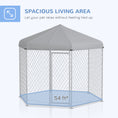 Load image into Gallery viewer, Outdoor Dog Kennel Dog Run with Waterproof, UV Resistant Cover for Medium and Large Sized Dogs, 9.2' x 8' x 7.7', Silver
