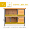 Load image into Gallery viewer, 48" 2-Story Large Rabbit Hutch Bunny Cage Wooden Pet House Metal Frame with Rooms, Ramp, No Leak Tray, Feeding Trough, Waterproof Asphalt Roof for Rabbits, Chickens, Ducks, Outdoor/Indoor
