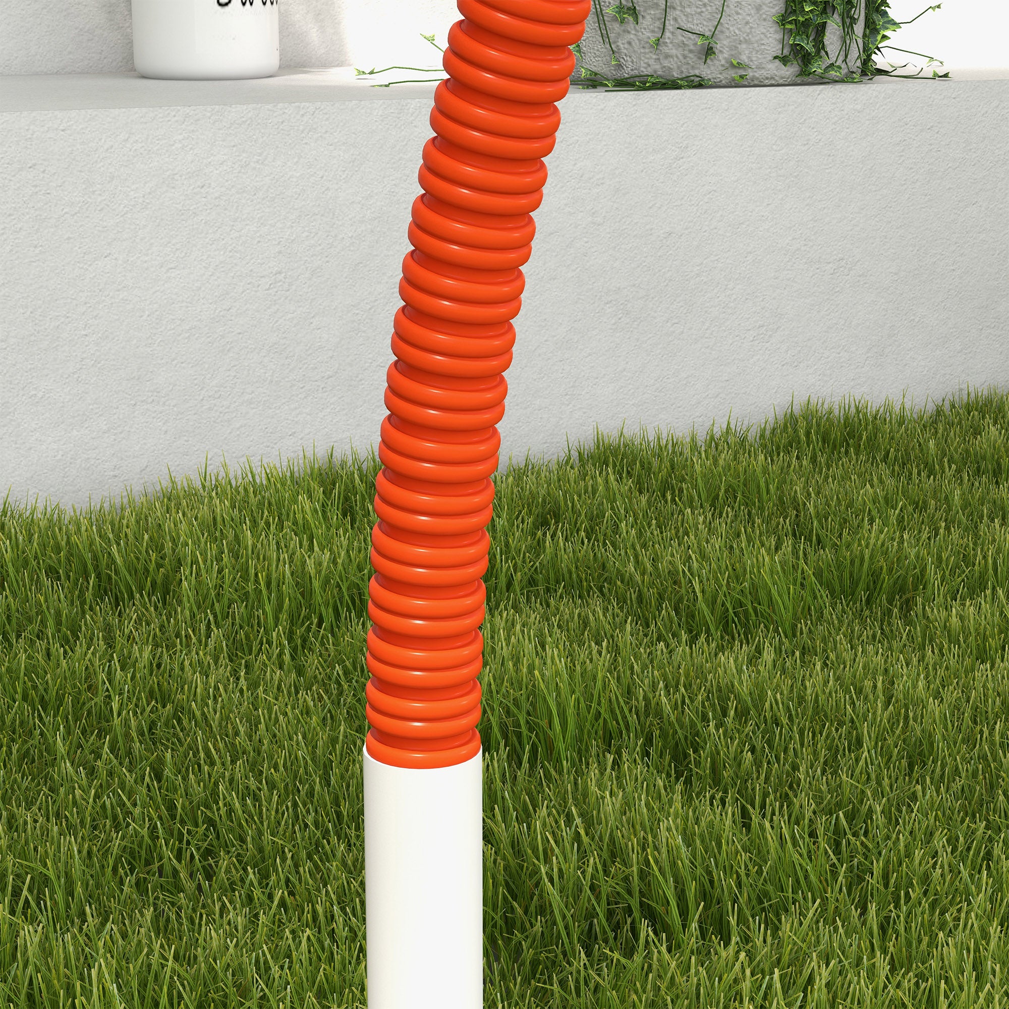 4 Pieces Dog Agility Training Equipment with Weave Poles, Training Starter Kit, Dog Obstacle Course, Pet Outdoor Games with Carry Bag, Orange