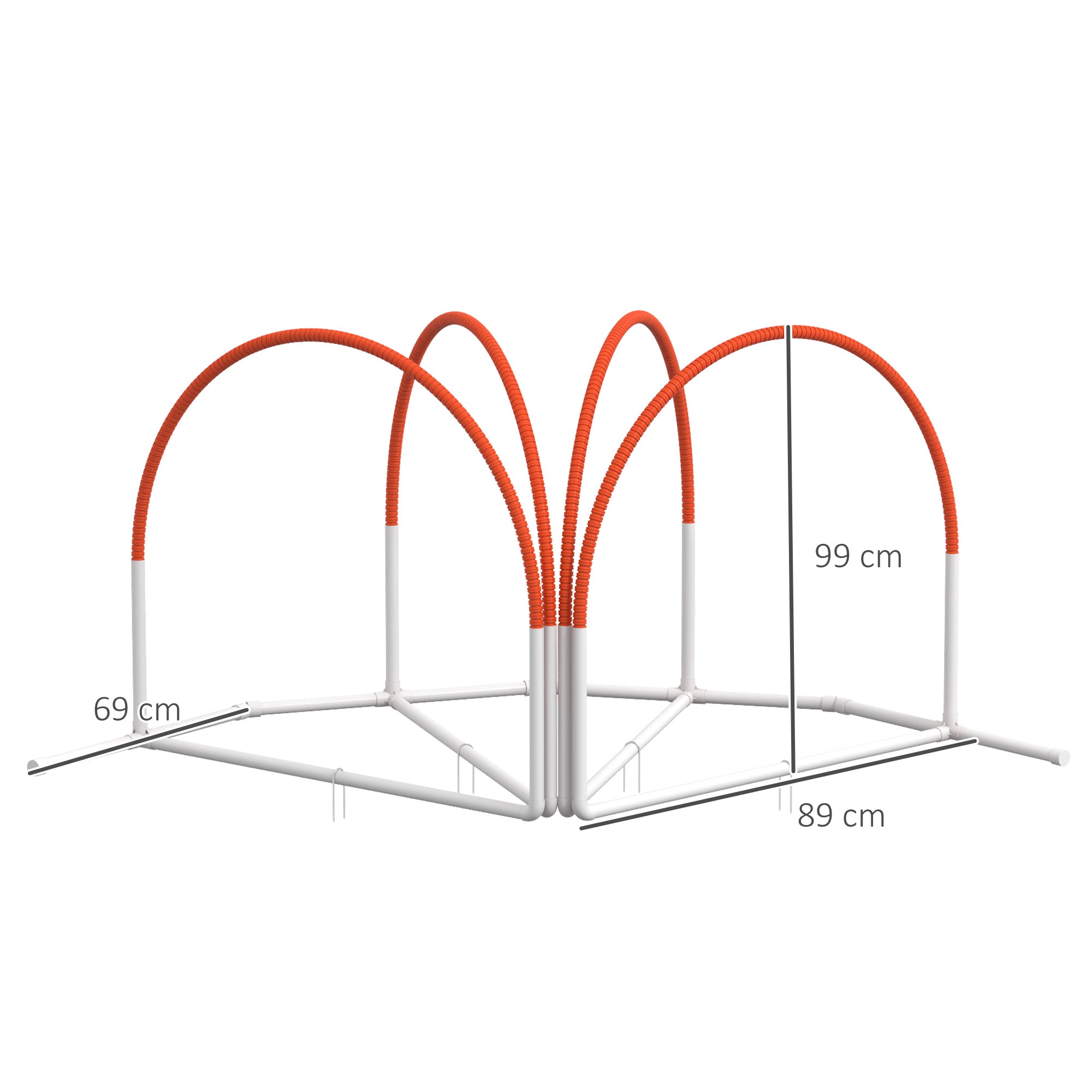 Dog Agility Equipment Set, Dog Agility Training Equipment for Dogs with Oxford Carry Bag, 4 PCS Weave Poles, Dog Obstacle Course, Pet Outdoor Games, Orange