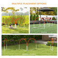 Load image into Gallery viewer, 4 Pieces Dog Agility Training Equipment with Weave Poles, Training Starter Kit, Dog Obstacle Course, Pet Outdoor Games with Carry Bag, Orange
