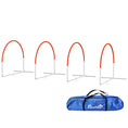 Load image into Gallery viewer, 4 Pieces Dog Agility Training Equipment with Weave Poles, Training Starter Kit, Dog Obstacle Course, Pet Outdoor Games with Carry Bag, Orange

