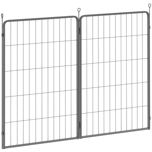 Dog Pen, 2 Panel Puppy Pen, Portable, Detachable, For Large Dogs, 100cm Tall, Black