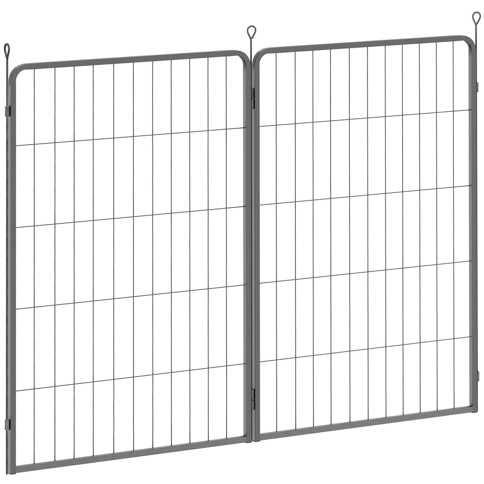 Dog Pen, 2 Panel Puppy Pen, Portable, Detachable, For Large Dogs, 100cm Tall, Black