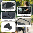 Load image into Gallery viewer, Dog Stroller, Easy Folding Pet Stroller for Large Dogs, Puppy Pram Pet Pushchair with 4 Big Wheels, Shock-Absorbing Frame, Safety Leashes, Brakes, Dark Grey
