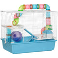 Load image into Gallery viewer, Hamster Cage, Small Animal House, 3-Level Guinea Pig Cage Gerbil Haven, Tunnel Tube System, with Water Bottle, Exercise Wheel, Food Dish, Ramps, Light Blue
