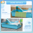 Load image into Gallery viewer, Hamster Cage, Small Animal House, 3-Level Guinea Pig Cage Gerbil Haven, Tunnel Tube System, with Water Bottle, Exercise Wheel, Food Dish, Ramps, Light Blue
