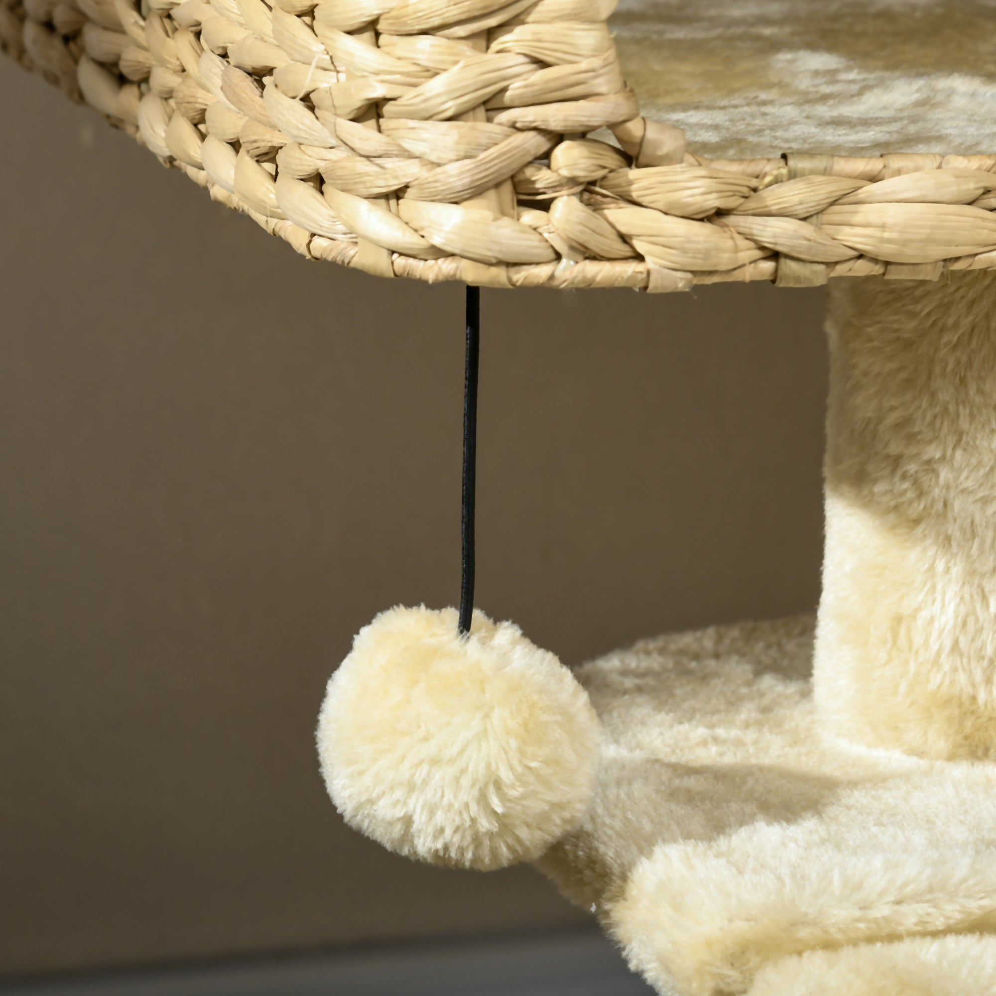 95cm Cat Tree for Indoor Cats, Cat Tower with Scratching Posts, Ramp, Condo, Toy Balls, Platform, Bed, Ramp - Beige
