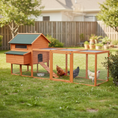 Load image into Gallery viewer, 137" Large Wooden Coop with 2 Nesting Boxes Orange
