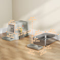 Charger l'image dans la visionneuse de la galerie, 80L Stainless Steel Cat Litter Box with Lid, XL Metal Litter Box for Big Cats with 180° Flip Cover, Pull-Out Drawer Tray, High Sided, Pedal, Metal Scoop, Light Grey

