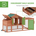 Load image into Gallery viewer, Chicken Coop with Run, Mobile Wooden Chicken House with Nesting Box, Roosting Bar, Ramp & Tray, Hen House Poultry Cage for 1-2 Hens, 74.8" L x 27.2" W x 38.2" H
