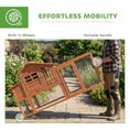 Load image into Gallery viewer, Chicken Coop with Run, Mobile Wooden Chicken House with Nesting Box, Roosting Bar, Ramp & Tray, Hen House Poultry Cage for 1-2 Hens, 74.8" L x 27.2" W x 38.2" H

