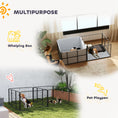 Load image into Gallery viewer, Whelping Box for Dogs, Puppies, 7 Panel Dog Playpen with Two Rooms, Washable Whelping Pads, Water-Resistant Oxford Fabric, Two Doors, for Small and Medium Dogs

