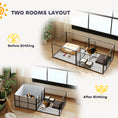 Load image into Gallery viewer, Whelping Box for Dogs, Puppies, 7 Panel Dog Playpen with Two Rooms, Washable Whelping Pads, Water-Resistant Oxford Fabric, Two Doors, for Small and Medium Dogs
