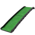 Load image into Gallery viewer, Folding Dog Ramp for Car, Truck, SUV, 61 Inches Portable Pet Ramp with Grass Surface, Non Slip with Raised Side Rails

