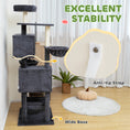 Load image into Gallery viewer, Cat Tree, 66 Inch Large Cat Tower with 2 Door Condos, 3 Big Hammocks, Plush Top Perch, Sisal Scratching Posts, Multi-level Kitty Tree for Indoor Kittens, Dark Grey
