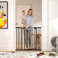 Load image into Gallery viewer, Baby Gate, 30"-32", 33"-35", 35"-37", 38"-40"W Pet Gate with Auto-Close, Two-Way Open, Pressure Mounted for Stair, Doorways and Hallways, 36"H, Black
