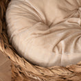 Load image into Gallery viewer, PawHut Handwoven Elevated Cat Bed with Soft Cushion & Cat Egg Chair Shape, Cat Basket Bed Kitty House with Stand, Raised Wicker Cat Bed for Indoor Cats, 23.5" H, Brown
