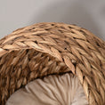 Load image into Gallery viewer, PawHut Handwoven Elevated Cat Bed with Soft Cushion & Cat Egg Chair Shape, Cat Basket Bed Kitty House with Stand, Raised Wicker Cat Bed for Indoor Cats, 23.5" H, Brown
