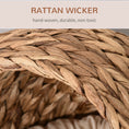 Load image into Gallery viewer, PawHut Handwoven Elevated Cat Bed with Soft Cushion & Cat Egg Chair Shape, Cat Basket Bed Kitty House with Stand, Raised Wicker Cat Bed for Indoor Cats, 23.5" H, Brown
